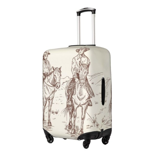 Fotbe Cowboys Riding Horses In Desert Funda Protectora para Equipaje, Antirrayones y Resistente a la Suciedad, Compatible con Maletas de 18 a 32 Pulgadas-Medium