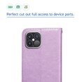 thumbnail image 4 of Embossed Mandala Case for iPhone 13 Pro Max 6.7" 2021(5G), Allytech PU Leather Shock-Absorbent Bumper Card Slots Kickstand Magnetic Closure Case with Hand Strap Cover for iPhone 13 Pro Max 2021,Purple, 4 of 6