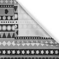 thumbnail image 3 of Ambesonne Retro Kitchen Curtains, Geometric Ribbon Stripes, 55"x39", White Black, 3 of 3