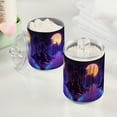thumbnail image 2 of Yayeee 2 Pack Qtip Holder Bathroom Cotton Swab Canister with Lid Clear Dispenser Set, Blue Road, 2 of 6