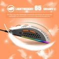 thumbnail image 4 of M8 Ultralight Wired Gaming Mouse, Lightweight Honeycomb Shell, 6 RGB Breathing Backlit Mice, 6 Adjustable DPI 6400, USB Optical Model Aerox Mice for Win10/XP/Xbox/PS4/PS5/Mac/HP/Acer, 4 of 5