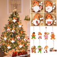 thumbnail image 2 of 12 piezas de gnomos navideños colgantes de madera hombrecito de jengibre Papá Noel adornos colgantes para árbol de Navidad regalos de Año Nuevo decoraciones navideñas, 2 of 5
