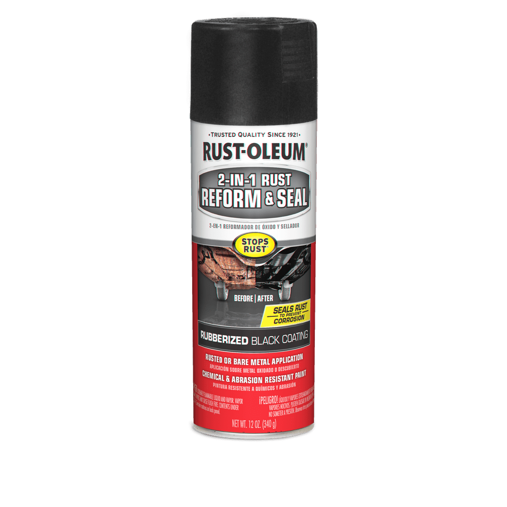 RustOleum Stops Rust 2In1 Rust Reform & Seal Rubberized Black