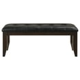 thumbnail image 3 of Dalila Leatherette Upholstered Wood Dining Bench Cappuccino, 3 of 8