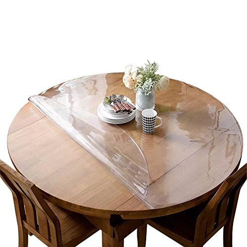Etechmart 42 Inch Clear Round Table, Round Plastic Table Tops