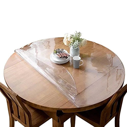 Etechmart 42 Inch Clear Round Table Cover 2mm Thick Plastic Protector Waterproof Pvctablecloth Vinyl Circle Top For Coffee Dining Room Com Etechmart 42 Inch Clear Round Table, Round Plastic Table Tops