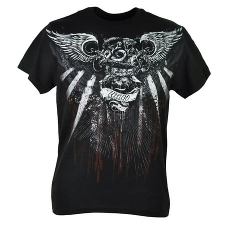 - Fifth Sun Snake Tattoo Graphic Black Mens Ornate Tshirt Tee Shirt Adult XLarge