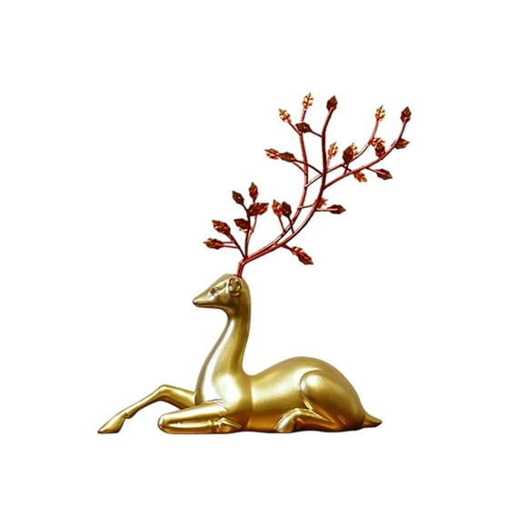 Red Deer Figurine Christmas Decorative Ornament Festive Holiday For Home Decoration Resin Sculpture For Tabletop Display Holiday Decor Red Color