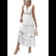 thumbnail image 2 of Vestido de Mujer con Encaje de Guipur y Bajo con Volantes. L, 2 of 9