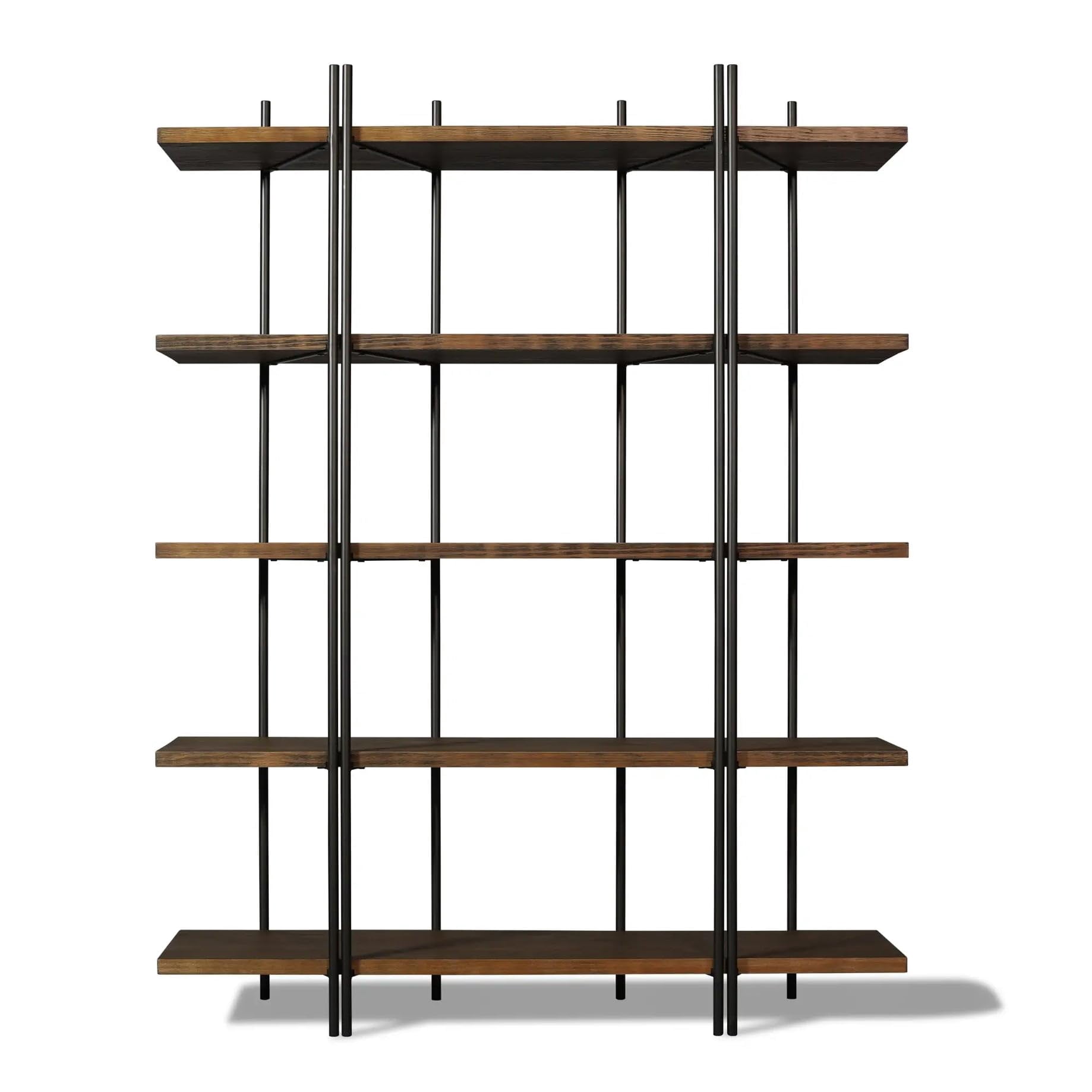 Grain Wood Furniture Cascais 53" Bookcase in Brown Oak