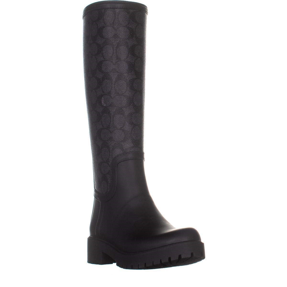 Coach Coach Women�s Signature Rain Boot with Charcoal