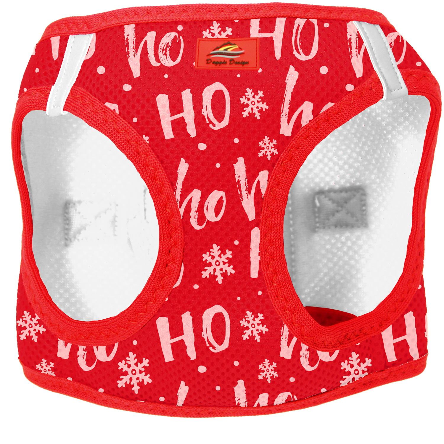 American River Choke Free Dog Harness Holiday Line HO HO HO Large