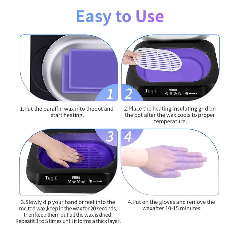 EasyinBeauty Paraffin Wax Machine for Hand and Feet, Touchscreen 3000ml  Paraffin Wax Warmer with 6 Pack Lavender Wax (2.64lbs), Paraffin Hot Wax  Spa