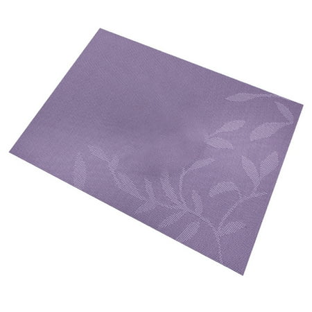 

Farfi 2 Pcs Placemat Non-Slip Heat Insulation Odor-Free Flower Pattern Dining Table Mat for Home Use