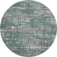 thumbnail image 2 of Addison Rugs Mayfield Premium Machine Washable Transitional Geometric Teal Round Rug, 8' x 8', 2 of 6