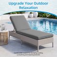 thumbnail image 3 of Millsilo Outdoor Chaise Lounge Cushion, 72" x 21" x 3" Patio Lounge Chair Cushion, Water-Resistant UV-Protected Replacement Cushion with High Density Foam, Gray, 3 of 9