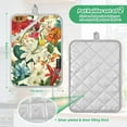 thumbnail image 3 of Oven Mitts 2 Pcs Pot Holders Sets Heat Resistant Hot Pads for Kitchen Cooking Baking 7"x9.8" Different Flower and Leaf, 3 of 7