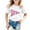 White, variant on Kids School T Shirt Lightweight Short Sleeve Crewneck Graphic Top Daily Casual Wear for Boys Girls