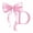 Monogrammed D, variant on Homewish Girls Pink Bow Zipper Twin Comforter Sets with Fitted Sheet and 2 Pillowcases, A Letter Zipper Bedding Set, Princess Style Bedroom Decor,4-Piece, Pink Reversible