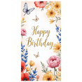 thumbnail image 3 of Floral Design Birthday Banner Butterfly Nature Theme for Celebration Party Indoor Outdoor, 3 of 6