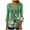 Green Plus Size Blouse for Women_m, variant on CYMMPU Spring Tops Button V Neck Flare Sleeve Floral Printed Blouses for Women Dressy Casual Fall Trendy Shirts T-Shirts 3/4 Sleeve Loose Fit Empire Waist A Line T-Shirts XXL