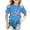 Blue, variant on Girls Short Sleeve T-Shirts Kids Summer Tops Crewneck Basic Graphic Tees 5-14 Years, Casual Crewneck Top for School Season