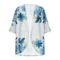 thumbnail image 3 of Jinhomg Cardigan for Women Flowy Comfy Open Front 3/4 Sleeve Cardigans Lightweight Casual Floral Print Chiffon Shirts Loose Fit Cover-Up Top 90 Percent off Clearance Sale Multicolor XL, 3 of 5