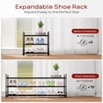 thumbnail image 2 of Zapatero expandible de metal negro Bumusty de 3 niveles, 45-112 cm, 2 of 7