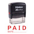 thumbnail image 1 of Printtoo PAID WITH DATE Self Inking Rubber Stamp Office Stationary Stamp-Red, 1 of 1