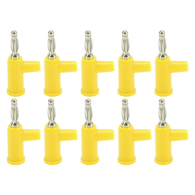 Solderless Banana Plug Lantern Banana Plug Banana Socket 10Pcs Solderless Banana Plug ABS Brass Lantern Open Screw Bananas Connectors For Inverters 4mm