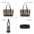 thumbnail image 6 of FORMRS Canvas Laptop Tote Bag for Women with 15.6" Computer Compartments Shoulder Handbag, Beige Geometric, 6 of 7
