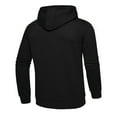 thumbnail image 5 of Men Waffle Hooded Jacket Full Zip Long Sleeve Drawstring Hoodies for Men Loose Solid Color Top with Hood (Black S), 5 of 5