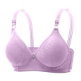 thumbnail image 2 of Plus Size Push Up Underwire Bra - Back Fat Smoothing, Lightly Padded, Supportive T-Shirt Bra for Everyday Comfort Light Purple 36, 2 of 6