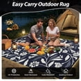 thumbnail image 3 of SIXHOME Outdoor Rug with LED Strip Lights 8'x10' Waterproof Patio Rug Reversible Indoor Outdoor Rug Lightweight Plastic Straw Rug for RV Camping Deck Balcony Boho Porch Decor Blue, 3 of 8