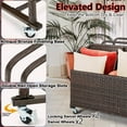 thumbnail image 6 of Poolside Float Storage Organizer, Outdoor Wicker Rattan Pool Float Holder Storage Rack for Basket Box Patio Pool Storage Caddy with Rolling Wheels for Pool Toy Noodles Equipment Accessroies Espresso, 6 of 7