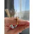 thumbnail image 5 of ESTE ORIGIN 2.00Ct Pear Cut Lab-Grown Diamond Trilogy Engagement Ring – 5 Claw Cathedral Setting in 10K Yellow Gold for Women US 10.5, 5 of 8