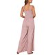 thumbnail image 3 of INSPIRAR CHIC Mono de Mujer Cuello Cuadrado Con Smock Sin Mangas Pierna Ancha Dividida M Rosa Polvoriento, 3 of 6