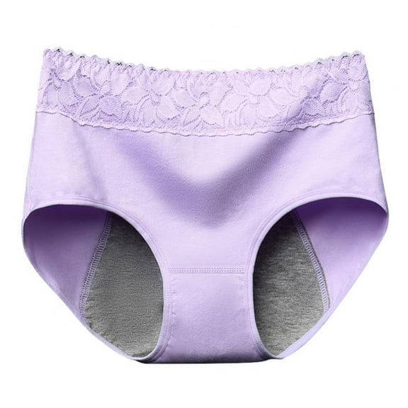 Menstrual Period Stretch Briefs M-2XL Mid-Rise Double-Layer Cotton Breathable and Healthy Women's Seamless Physiological Leakproof Underwear,1Pack