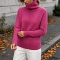 thumbnail image 6 of Womens Sweaters Classic Long Sleeve Turtleneck Lightweight Soft Sweaters Casual Basic Stretchy Slim Fit Knitted Pullover Tops,Sizes M-3XL, 6 of 8