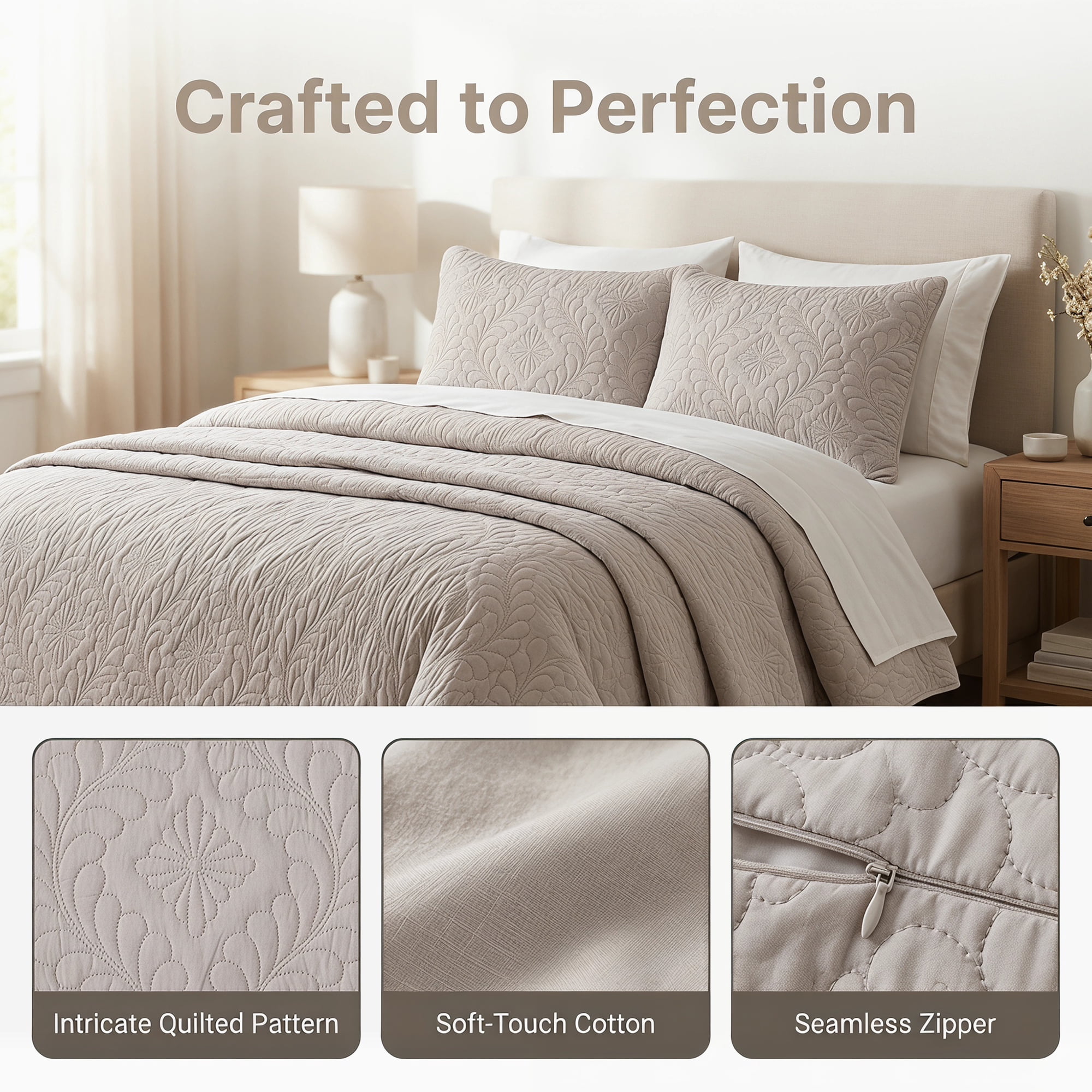 Unique Bargains Pillow Protectors with Envelope Standard Breathable Cotton Covers Gray A