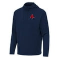 thumbnail image 2 of Men's Antigua Navy Boston Red Sox Connected Quarter-Zip Pullover Hoodie, 2 of 3
