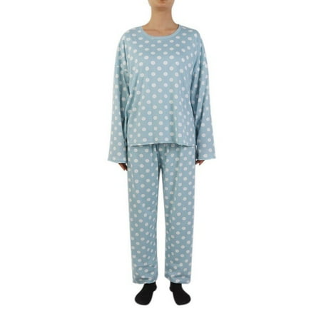 

Women Lovely Polka Dot Long Sleeve Shirts + Pants Sleepwear Pajama Set