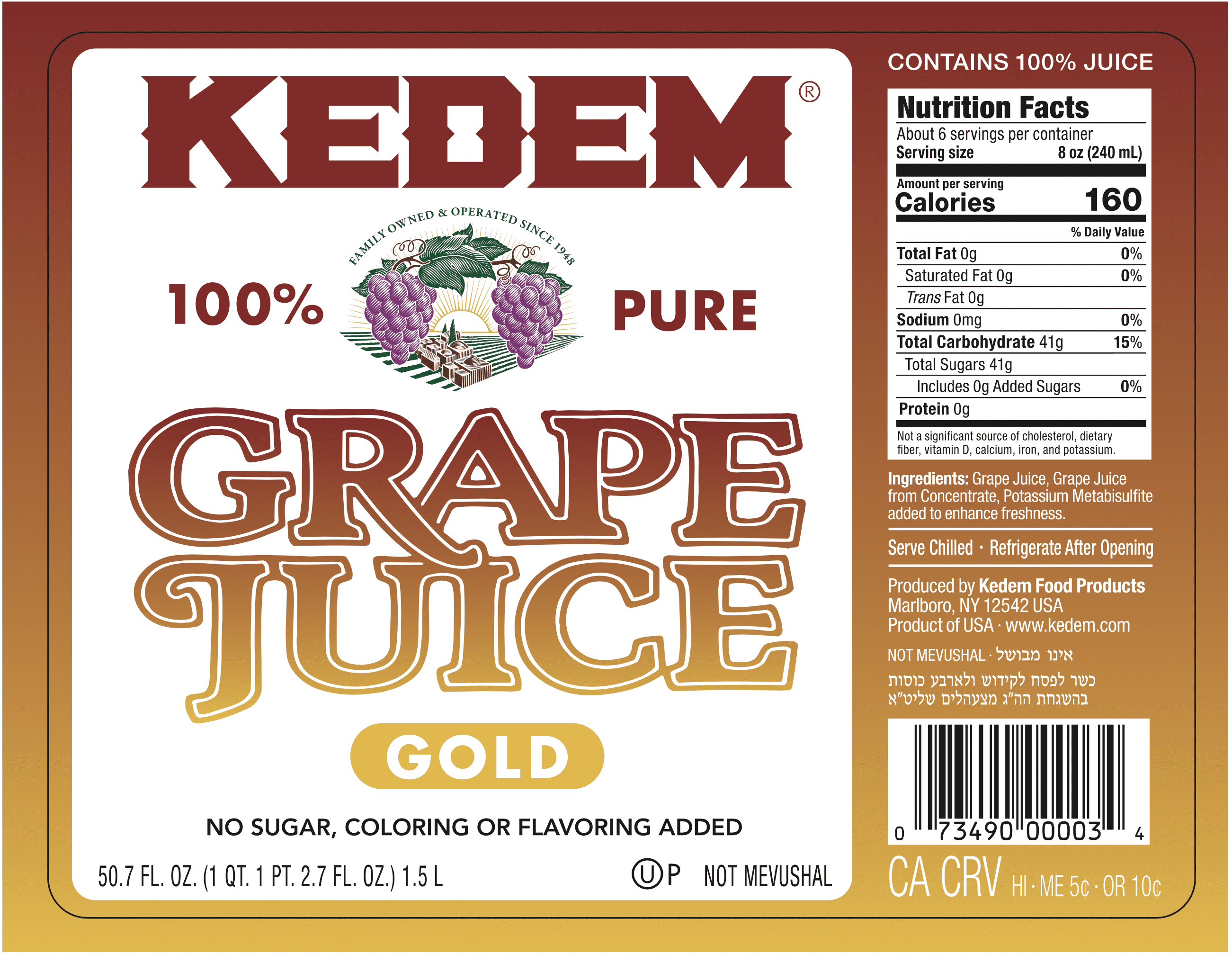 Kedem M - Jus de Raisin Gold / Muscat KPY