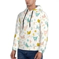thumbnail image 3 of Wukai Chicken Print Men Hoodies Fleece Sweatshirts Long Sleeve Sweaters Pullover Fall Outfits Winter Clothes-Medium, 3 of 7