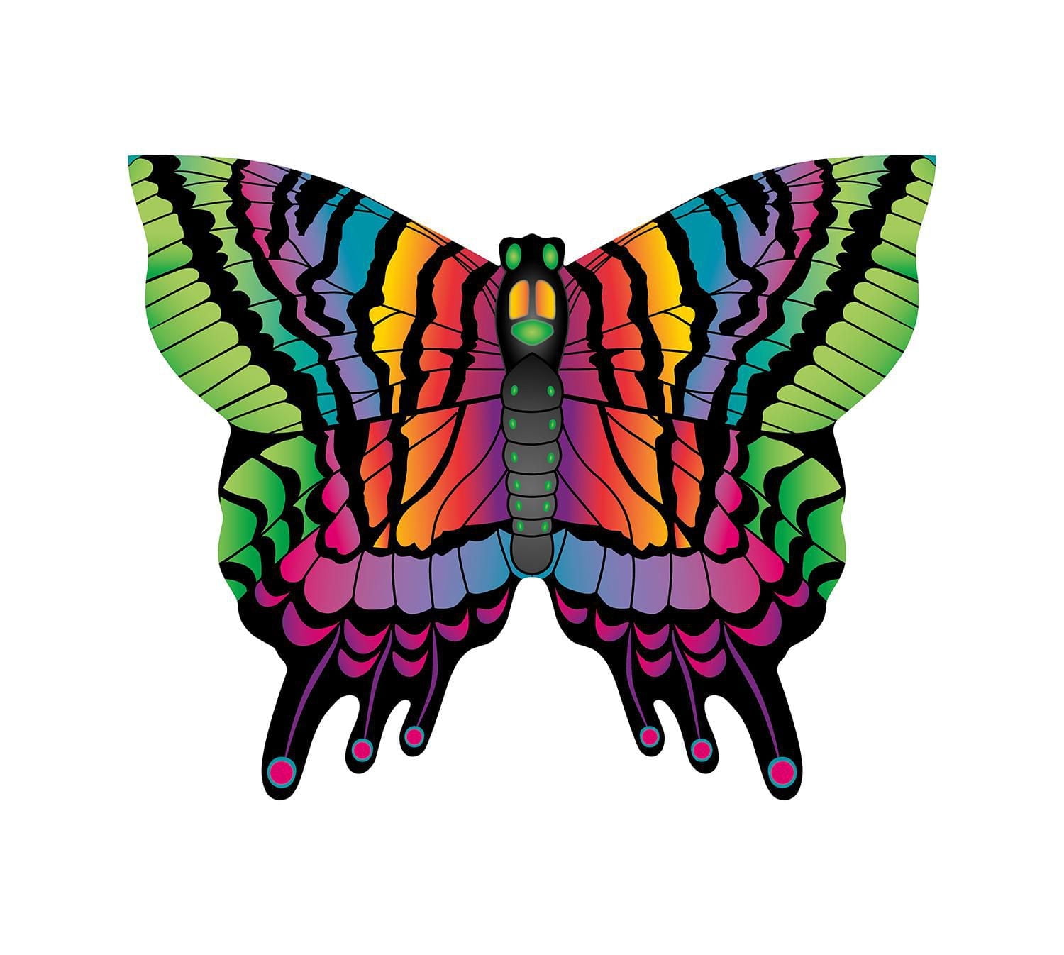 X Kites Butterfly 28 Inch Poly Kite - Emerald, Butterfly Kite