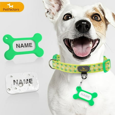 Petfactors Adjustable Dog Collar with Personalized Tags, Custom Pets Collar DIY Name & Phone Number with Superior Material Durable & Comfy 10