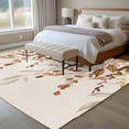 thumbnail image 4 of 5x8 Area Rugs for Living Room, Brown Orange Eucalyptus Non Slip Area Rugs for Kitchen Bedroom Entryway, Farmhouse Weeping Leaves Linen Washable Carpet Runner Rug Floor Mats for Bedroom Home Decor, 4 of 8
