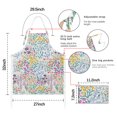 thumbnail image 7 of Pioneer Flower Floral Print Pattern Apron-Garden Aprons for Women with Pockets-Cotton Linen Waterproof Kitchen Cooking Gardening Aprons Adjustable for Kitchen,Cooking,BBQ and Salon 33x27 Inch, 7 of 7