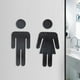 thumbnail image 1 of Letreros para baños Macarena hombres y mujeres 2 piezas, 1 of 8