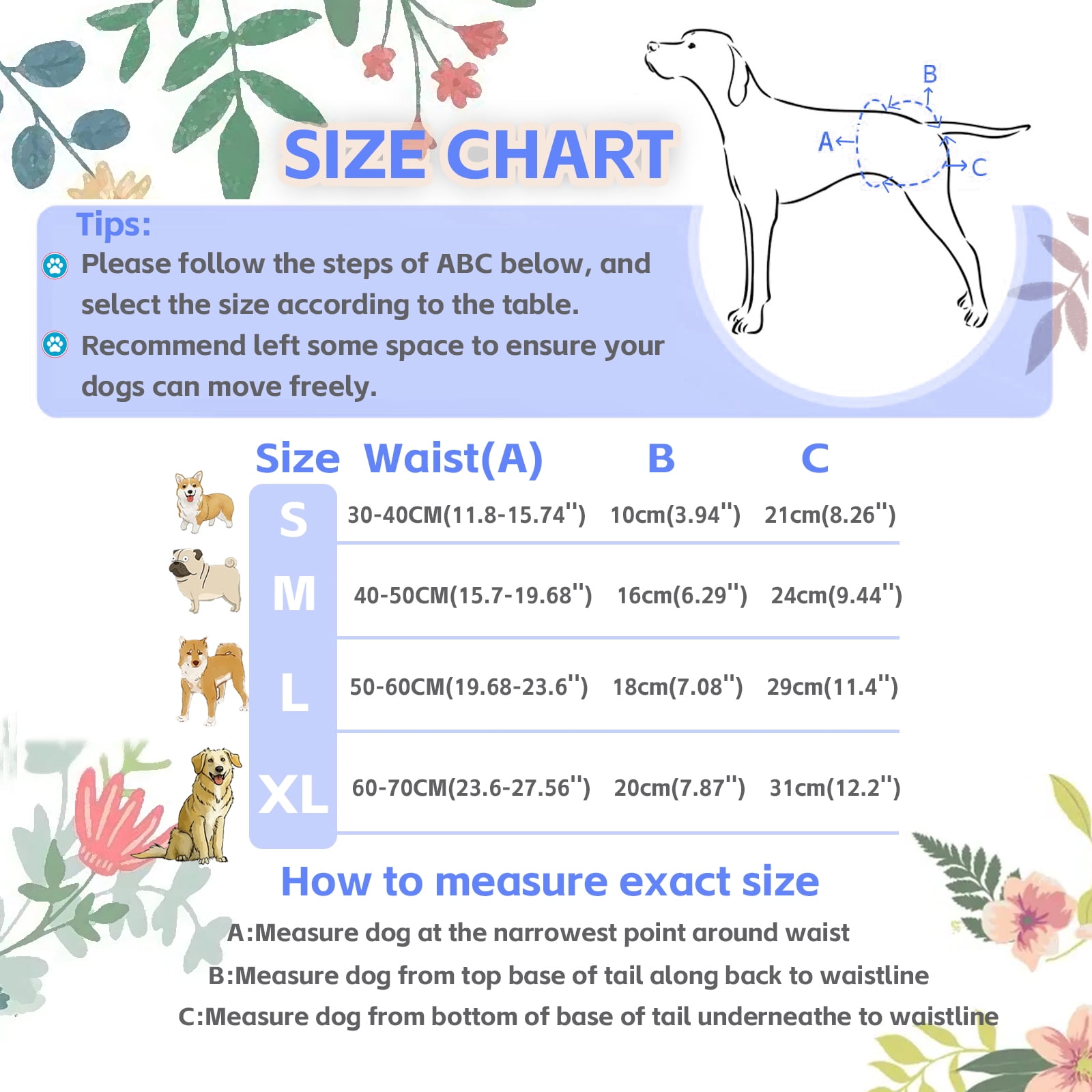 Dog Diapers for Female, 3pk Washable Puppy Diaper,  Reusable Heat Panties for Female Doggy in Period/Incontinence, Water Absorbent Pet Sanitary Wraps Pants for Small Medium Large Dogs, M